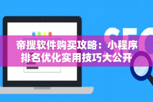 帝搜软件购买攻略：小程序排名优化实用技巧大公开