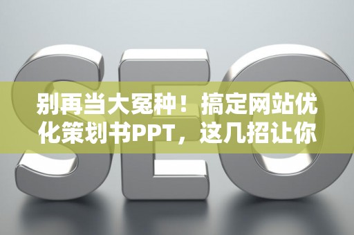 别再当大冤种！搞定网站优化策划书PPT，这几招让你把钱花在刀刃上