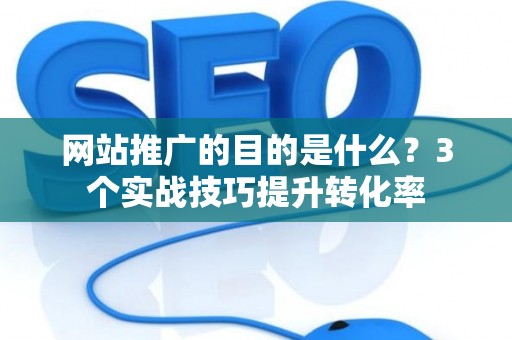 网站推广的目的是什么？3个实战技巧提升转化率
