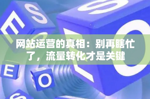网站运营的真相：别再瞎忙了，流量转化才是关键