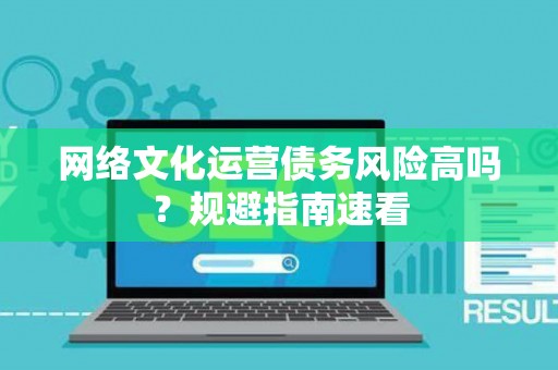 网络文化运营债务风险高吗？规避指南速看